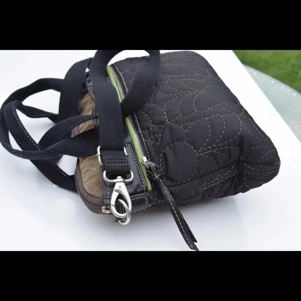 Fossil quilted lap top bag